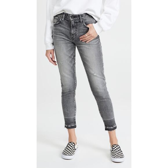 Moussy Vintage Cadet HOWA Skinny Ankle Jeans Black Grey - Picture 2 of 9